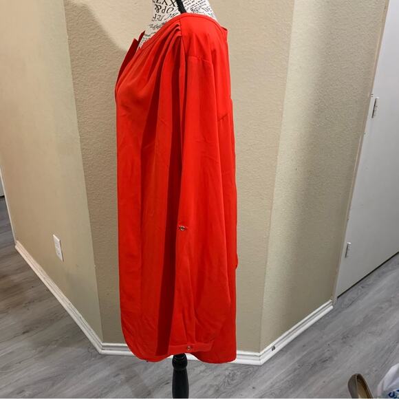 Lane Bryant Scarlet red long sleeve blouse plus size 26 28 4X New - Picture 3 of 8